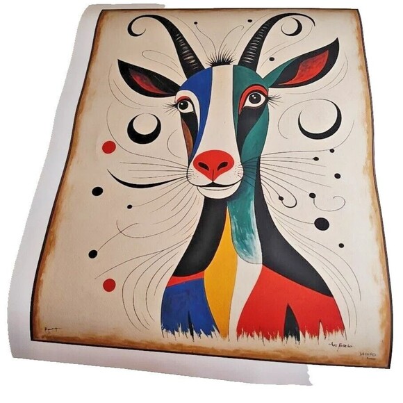 Goat of Many Colors Limited Edition Archival Art Print by BEYONDALI 16x20